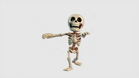 Skeleton High Jump Dance Stock Footage 318242294