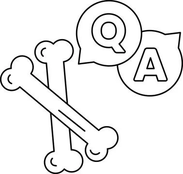 A skeleton is holding a question mark and an A Illustrazione stock