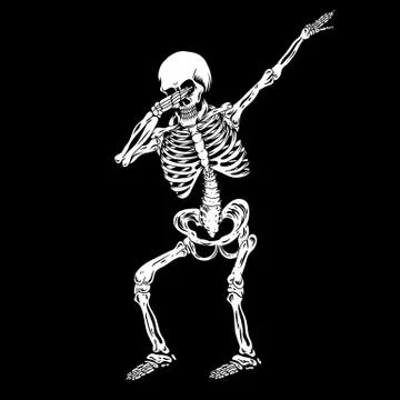 Skeleton Human dabbing vector illustration Stock Illustration