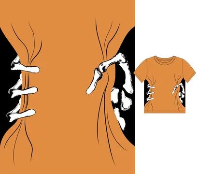 Skeleton of a human hand that holds the background. 스톡 일러스트
