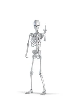 Skeleton with idea Illustrazione stock