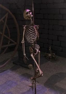 Skeleton impaled Stock Illustration