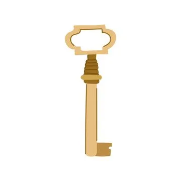 Skeleton key depicting access, secret, and solution concept Illustration