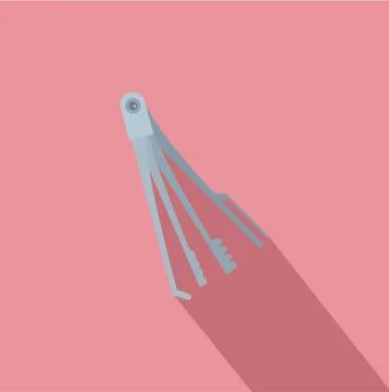 Skeleton key icon, flat style Stock Illustration