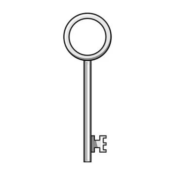 Skeleton key providing access security and opening solutions Stock Illustration
