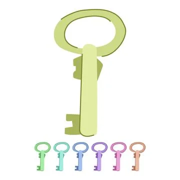 Skeleton key representing unlock, access, and solution concepts graphic 스톡 일러스트