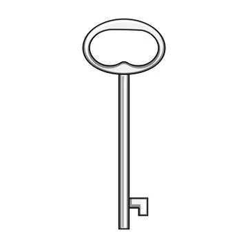 Skeleton key unlock solution access security concept Stockillustratie