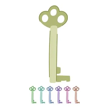 Skeleton key unlocking abstract access and security solutions graphic Stock Illustration