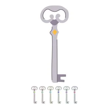 Skeleton key unlocking secrets and finding solutions concept graphic Stockillustratie