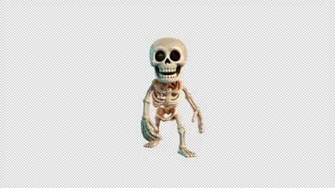 Skeleton Lazy Walk Stock Footage 318242317