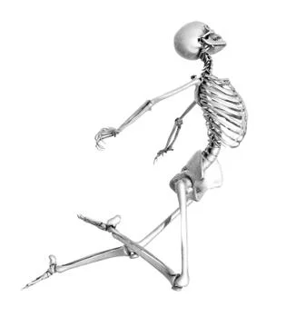 Skeleton Leaping - Pencil Drawing Style Illustrazione stock