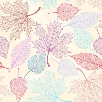 Skeleton leaves seamless Stock Illustration