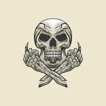 Skeleton logo Stock Illustration