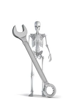 Skeleton mechanic concept Illustrazione stock