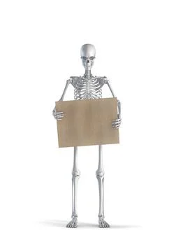 Skeleton with message Stock-Illustration