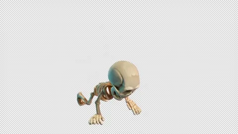 Skeleton Party Floor Dance Stock Footage 318242307