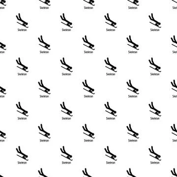 Skeleton pattern seamless Illustrazione stock