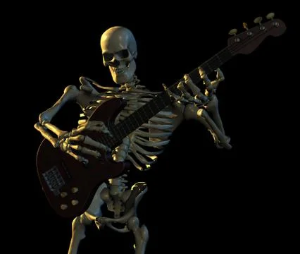 Skeleton Playing Guitar Stock-Illustration