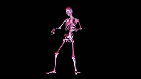 Skeleton posing Stock Footage 12553506