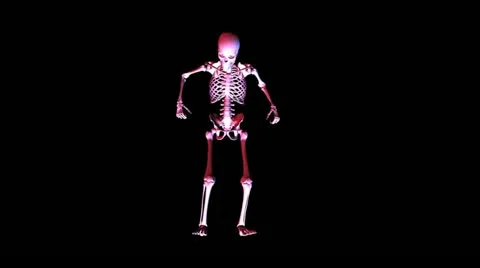 Skeleton posing Stock Footage 12553542