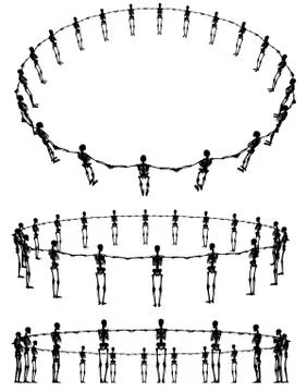 Skeleton rings Illustrazione stock