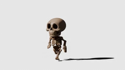 Skeleton Run Stockbeeldmateriaal 346719481