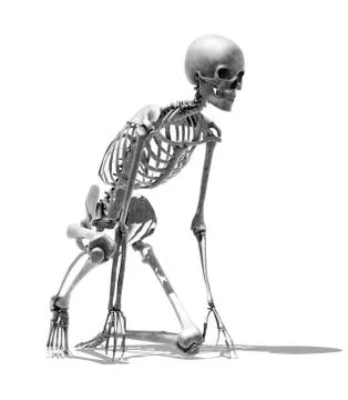 Skeleton Runner - Pencil Drawing Style Stock Illustration