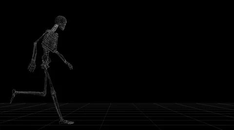Skeleton running Stock Footage 942139
