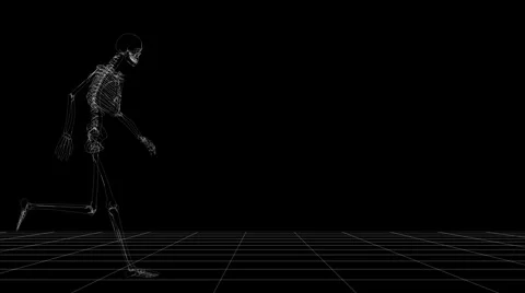 Skeleton running Stock Footage 942216