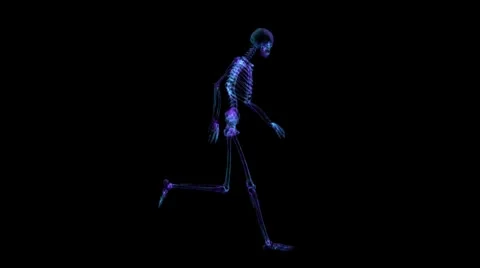 Skeleton running Stock Footage 942218