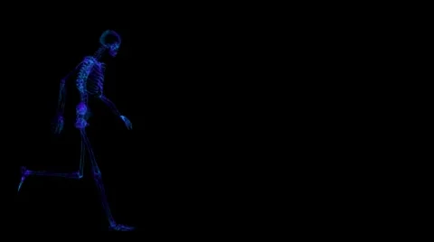 Skeleton running Stock Footage 942219