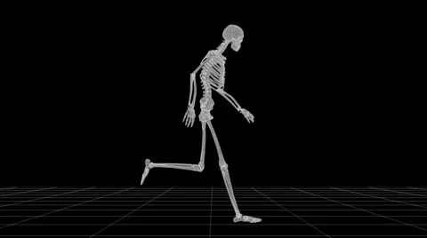 Skeleton running Stock Footage 942231