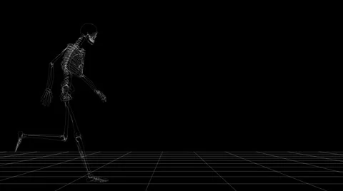 Skeleton running Stock Footage 942233
