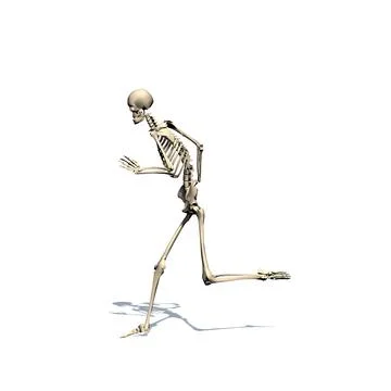 Skeleton runs Stock Illustration