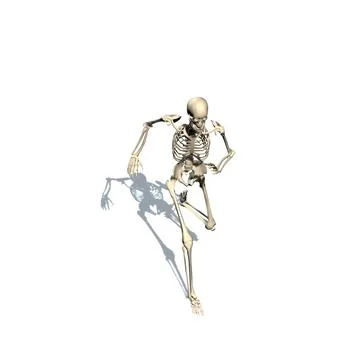 Skeleton runs Иллюстрация