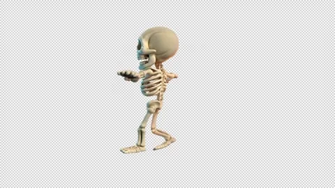 Skeleton Salsa Fire Dance Stock Footage 318242348