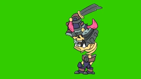 Skeleton Samurai Warrior Animated Character Stock Footage 278343883