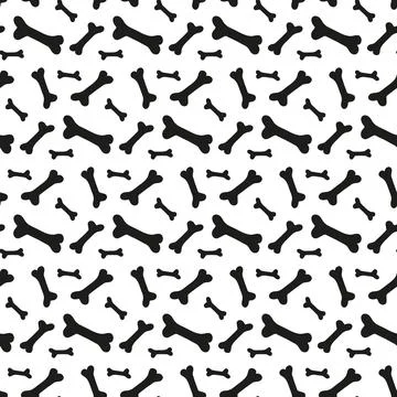 Skeleton, seamless pattern on white background. Halloween bones pattern bac.. Stock Illustration