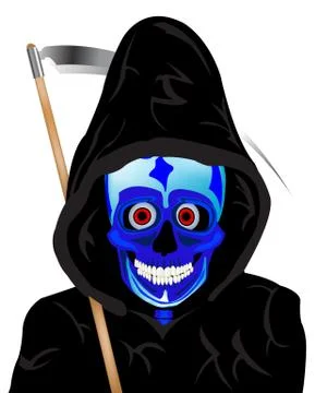 Skeleton with sidelong Stock Illustration