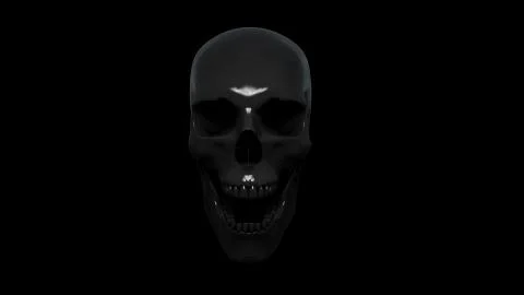 Skeleton skull laughing Illustrazione stock