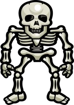 Skeleton standing Stock Illustration