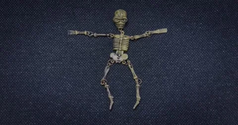 Skeleton - stop motion Stock Footage 140904474