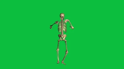skeleton surrender - separate on green ... | Stock Video | Pond5