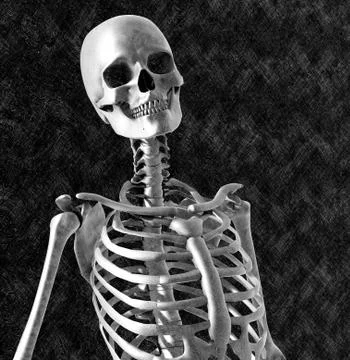 Skeleton Surrounded by Darkness Stock-Illustration