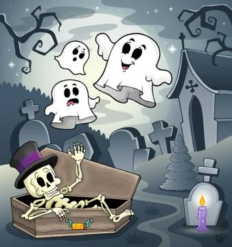 Skeleton theme image - illustration. Stock Illustration