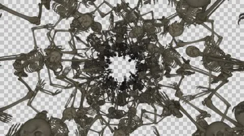 Skeleton Tunnel 01 4K Video stock 56453252