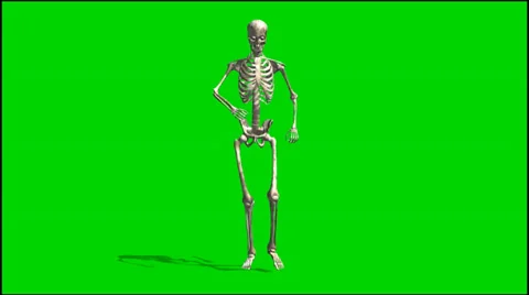 Skeleton walk rage - isolated green screen footage 1 스톡 동영상 33646599
