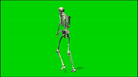 Skeleton walk rage - isolated green screen footage 2 스톡 동영상 33646727