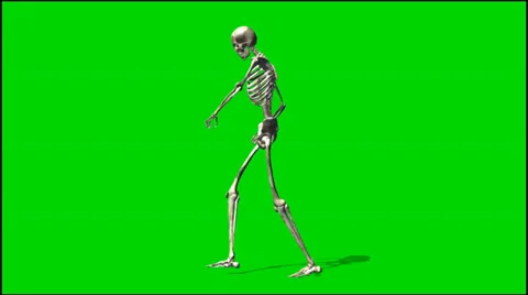 Skeleton walk rage - isolated green screen footage 4 스톡 동영상 33646780