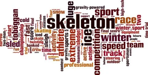 Skeleton word cloud Stock Illustration